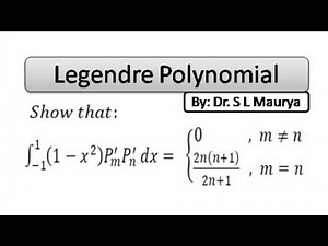 (Q. No. 1) Legendre polynomial
