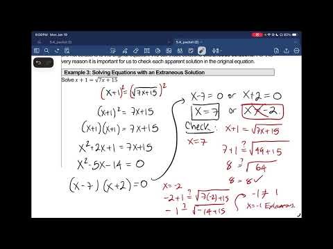 Algebra 2: Solving Radical Equations and Inequalities