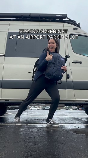 Nikki Delventhal on Instagram: "Sleeping overnight in an airport parking lot 😴✈️ - full 20 min video live on YouTube"