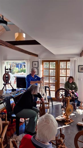 Day one of the Learn to Spin class complete! Sounds like everyone made some great progress today, and such a fund little group! Well done everyone for taking on this challenge with Ruth! #Wool #spinning #yarn
