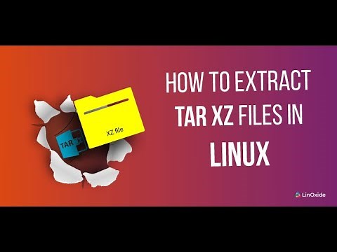 Extract/Install files from TAR.xz file linux terminal
