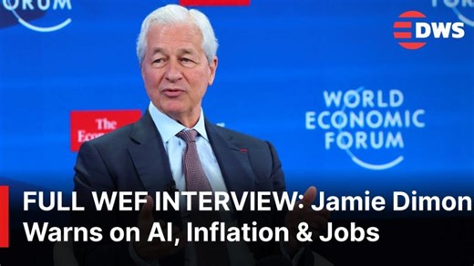 FULL WEF INTERVIEW: JPMorgan CEO Jamie Dimon on Trump, AI, Jobs America’s Economic Future | AC1E | Blair Miller