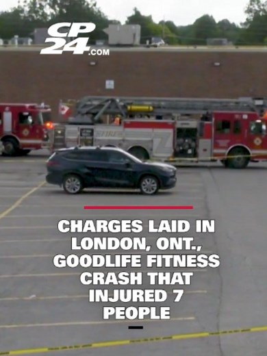 Charges laid in London, Ont., Goodlife Fitness crash that injured 7 people - Charges have been laid against a woman who allegedly drove a vehicle into a west London, Ont. mall late last week, injuring seven people.