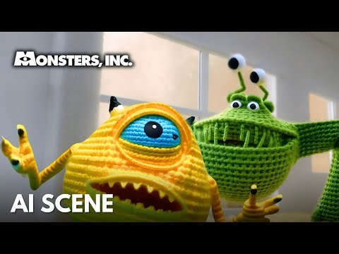 MONSTERS INC But it’s Reimagined by AI in YARN! | Runway Gen 3