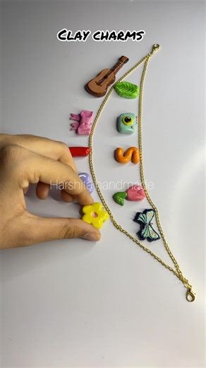 DIY Clay Charms for Jeans Chain | Cute Handmade Accessories‪@Harshitahandmade4840‬