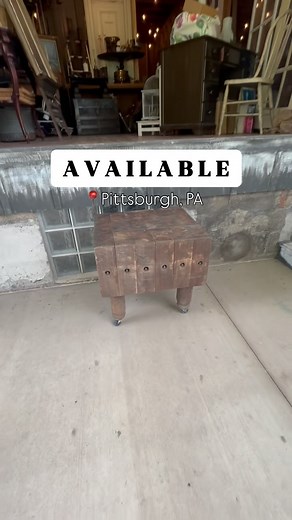 Step back in time with this stunning antique butcher block — a true piece of craftsmanship that brings character and charm to any space✨ Available now! Schedule an appointment to visit us at the barn or shop anytime online at atticandearth.com Rustic finds like this do not last long! . #butcherblock #antique #vintage #home #decor #interiordesign #design #designinspiration #pittsburgh #atticandearth | Attic Earth HOME
