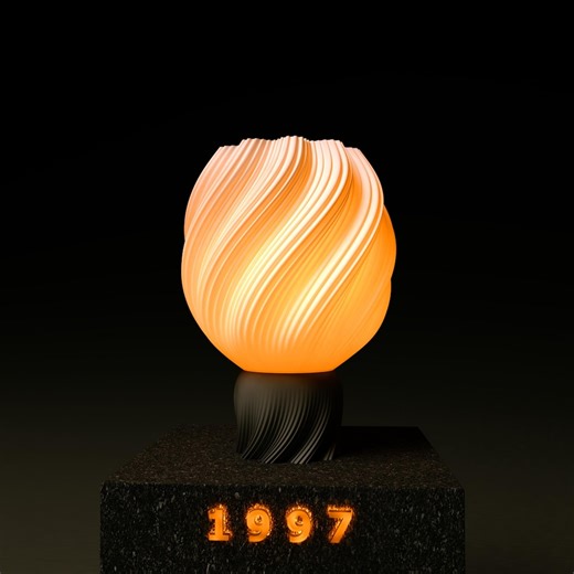 3D Printed Wave Flow Lamp (STL File) - Etsy