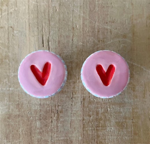 Set of 2 Pink Heart Ceramic Knobs – Handmade Red Heart Drawer Pulls – Nursery Decor – Girls Bedroom Knobs - Cottage Style Hardware - Etsy