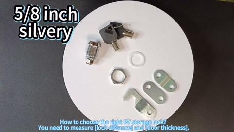 6 Pcs Toolbox Locks with Keys, 5/8" Tubular RV Cam Lock Keyed Alike, Hook Cam, Tool Box Lock Secure Your Toolbox Mailbox Drawer Cabinet Locks, Silver, Zinc Alloy