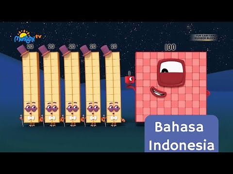 Numberblocks belajar berhitung sampai seratus | Bahasa Indonesia