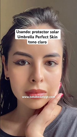 Protector solar con color Umbrella Perfect Skin en tono claro #protectorsolar #skincare #belleza
