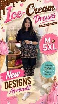 Ice-Cream Dresses M to 5XL, New Designs Arrived! #sundari #icecream #nizampet #manikonda #shorts