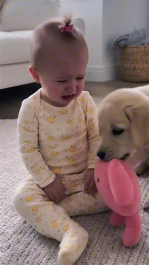 21K views · 591 reactions | Baby Starts Crying, Puppy Rushes to Comfort Her 凉 | Deliciously | Facebook
