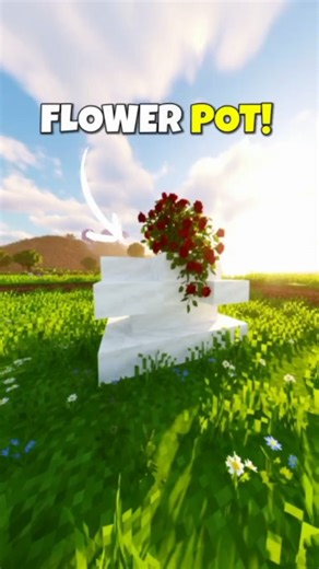 I'm Red on Instagram: "Easy to Build Flower Pot in Minecraft! #minecraft #mc #minecraftreels #gamingreels #minecraftbuild"