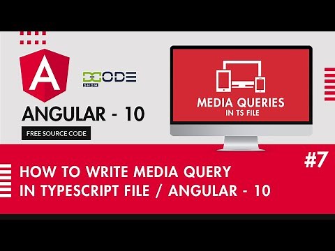 How To Write Media Query In Typescript File | Angular 10 Media Queries