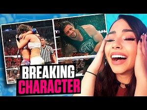Times WWE Wrestlers Broke Character on Live TV - REACTION