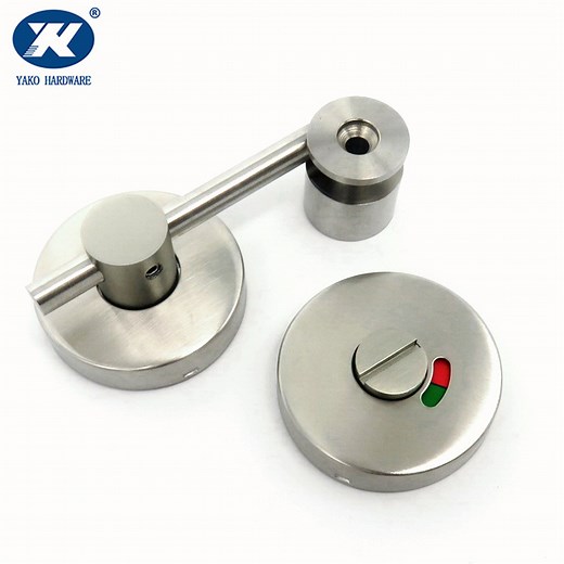 [Hot Item] Bathroom Stainless Steel Round Toilet Cubicle Door Thumbturn Release Indicator Lock
