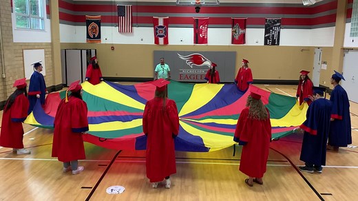 6.1M views · 197K reactions | BRINGING BACK MEMORIES Mr. Rocha from Nicholson Elementary School offered the returning students one last chance to use the parachute during the Parade of Graduates!  | West Aurora School District 129 | Facebook