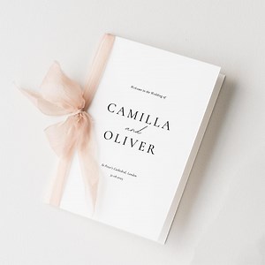 Minimalist Folded Wedding Ceremony Program Template: Editable Printable (A4/US Letter) (digital Download) WEDK009 - Etsy