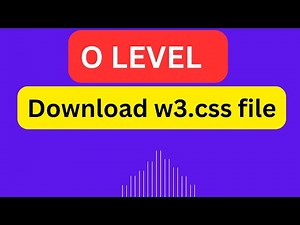 Download w3 css file || add w3 file in html by saurabh sir #education #o level#ccc