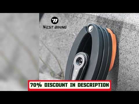 A must-have product! WEST BIKING Foldable Bicycle Lock Anti-theft High Security MTB Road Bike Chai