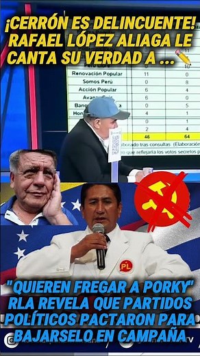 💥 ¡VLADIMIR CERRÓN ATACA A PORKY! RLA REVELA FRENTE POLÍTICO PARA PERJUDICARLO
