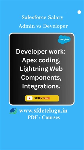 Salesforce Admin vs Developer Salary 💰 ఎవరికీ ఎక్కువ? #sfdctelugu