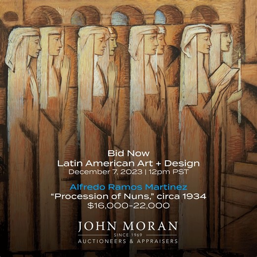 #ArtnetSpotlight: View John Moran Auctioneers Inc. exciting December 2023 auction lineup, featuring artists such as Edward Weston, Imogene Cunningham, Diego Rivera, Fernando Botero, Alfredo Ramos Martinez, Miguel Covarrubias, and more: https://bit.ly/3T6flS2 #ad | artnet