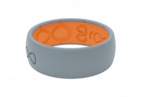 Storm Grey and Orange Silicone Ring from Groove Life®