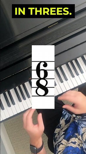 The Truth About 6/8 Time Signature: It's Just Two Beats! #shorts #pianolearning #pianotutorial