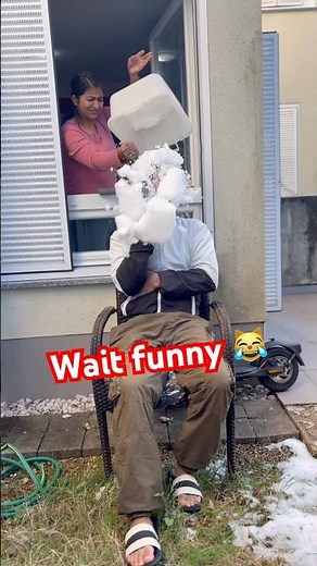 Wife snow prank to husband #comedy #funny #entertainment #shorts