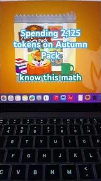 Spending 2,125 tokens on Blooket Autumn Pack