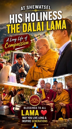 long life prayer ceremony HH the dalai lama at leh♥#short#shots🙏