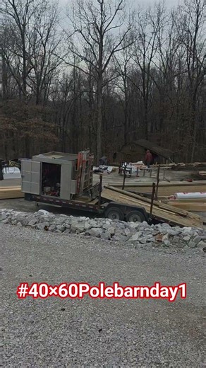 40x60 polebarn day1 #40x60 polebarn #polebarn #barn #polebarn
