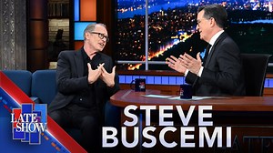 Whether he’s filming a movie in Sofia or getting coffee in Brooklyn, Bulgarian people continue to mistake actor Steve Buscemi for singer Marc Anthony. Stick around for more with Steve Buscemi and check out his film, “The Listener,” in theaters and video on demand now. | The Late Show with Stephen Colbert