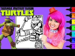 Coloring Donatello Ninja Turtles TMNT Coloring Page Prismacolor Markers | KiMMi THE CLOWN
