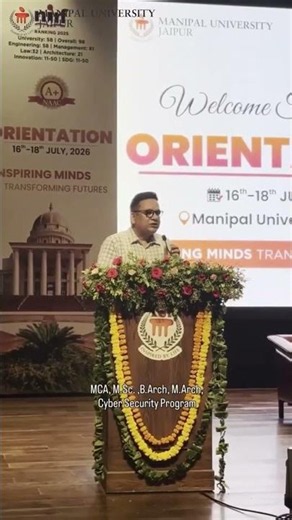 Welcome Batch 2026! | Orientation Day 1 at Manipal University Jaipur #shorts #shortsfeed