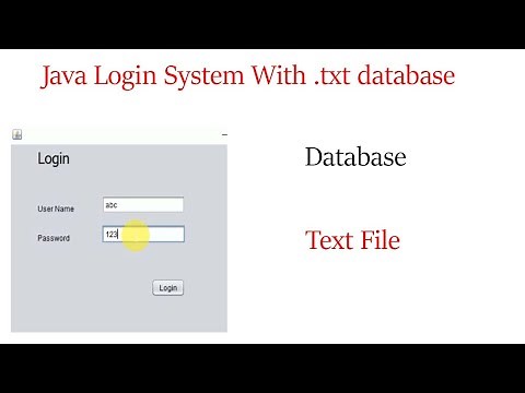 how to create login GUI using text file as a database for validation in java login data in text file