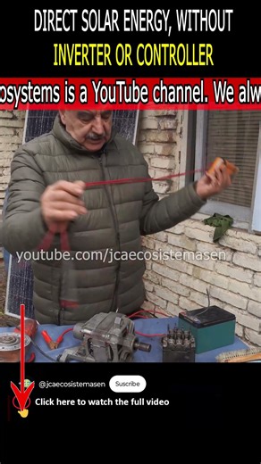 DIRECT SOLAR ENERGY, WITHOUT INVERTER OR CONTROLLER #shorts