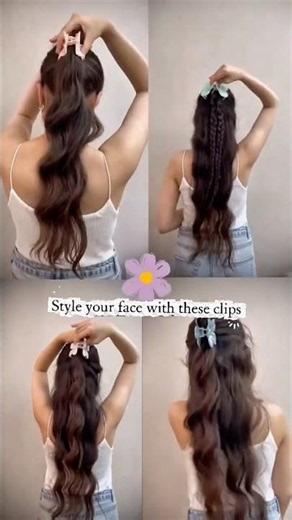 4 Easy Mini Claw Clip Hairstyles Tutorial 🌸