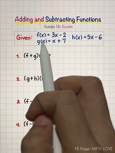 39K views · 1.3K reactions | Function Operations Made Easy: Adding and Subtracting Functions #functions #mathlove #lifehacks | Math Love | Facebook