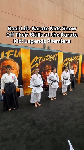 These real-life karate kids brought the energy to the red carpet at the U.S. premiere of Karate Kid: Legends in NYC. 🔥🥋 | People