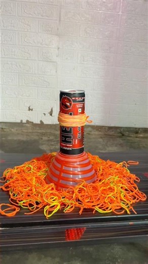 Exploding cold drink Can With Rubber Bands😱 || #shorts #experiment ​⁠@CrazyXYZ