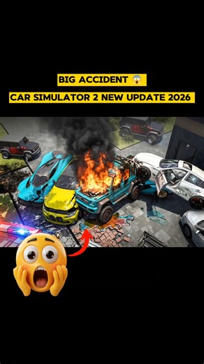 Big Accident 😱 | car simulator 2 new update 2026 | #carsimulator2 #shorts