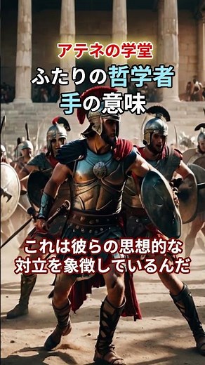 【対立】名作「アテネの学堂」ふたりの哲学者が意味する手の秘密 #アテネの学堂 #ラファエロ #shorts