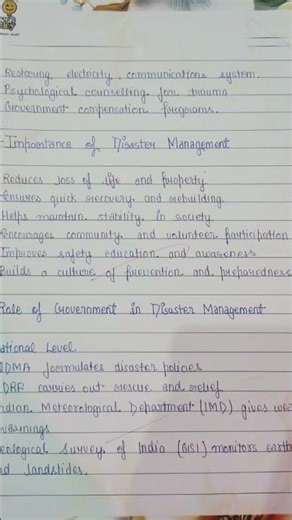 Class 9 Project File on topic disaster management ❣️❣️