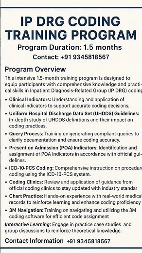 IP DRG coding training for medical coder.#medicalcodingcertification #medicalcodingcourse