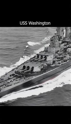 USS Washington (BB-56) #battle #history #sea #ww2 #battleship #legendary #facts #shorts