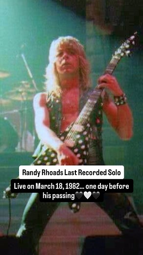 Taimur Masud | Guitarist on Instagram: "Randy Rhoads last record solo from his final show from the Diary of a Madman Tour at the Civic Coliseum in Knoxville, Tennessee on March 18th, 1982… one day before his tragic death🖤🤍🖤 This recording is from the soundboard live from the show. Rest in Peace Randy Rhoads🖤🤍🖤 Rest in Peace Ozzy Osbourne 🦇🤍 @dargmama @bloozemetal @ozzyosbourne @officialjacksonguitars @sharonosbourne @sandoval_guitars @gibsonguitar #randyrhoads #ozzyosbourne #blizzardofoz