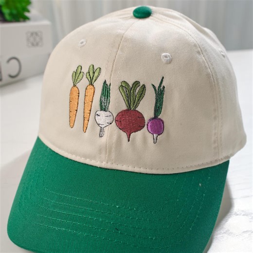 Embroidered Vegetable Garden Hat, Gardening Lover Baseball Cap, Cute Farmers Market Hat, Garden Gift for Plant Lovers - Etsy
